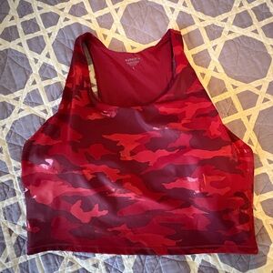 Athleta Red Camo Sports Bra